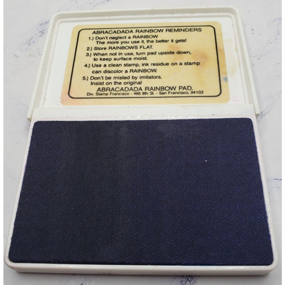 Permanent Blue Ink Pad for Stamping Vintage Abracadada Victorian - Picture 2 of 3